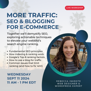 [Live Training] More Trafic: SEO & Blogging for E-Commerce